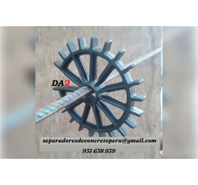 Separador plastico para encofrados tipo rueda